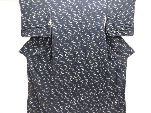 アンティーク　錦紗草花模様着物